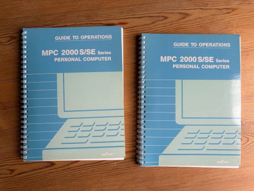 2st Guide MPC 2000 S/SE Series med 5.25" disketter MS-Dos 3.21 + GW-Basic 3.2
