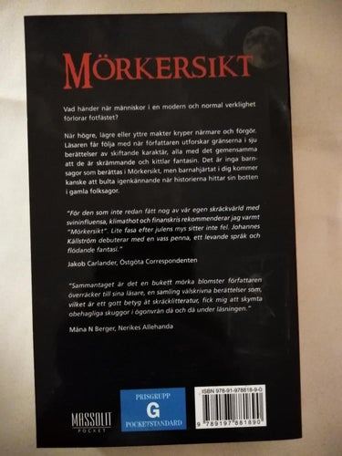 Mörkersikt Annorlunda sagor om kaos av Johannes Källström, ny oläst, pocket