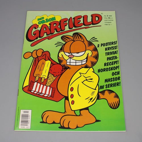 Med orson Garfield Nr 3 1989 - Inkl Poster i toppskick!