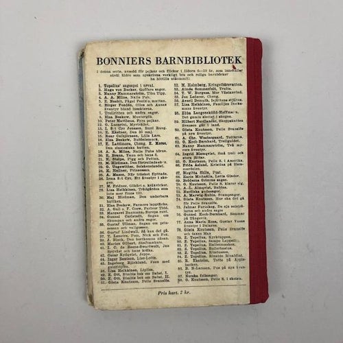 Bok, Pelle Svanslös på äventyr , Bonniersförlag 1945 Gösta Knutsson