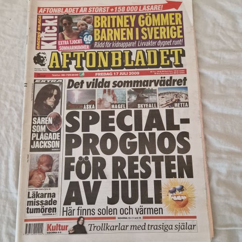 Aftonbladet Tidning från 2009