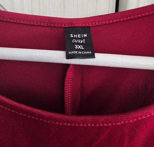 SHEIN Curve röd klänning, storlek 3XL