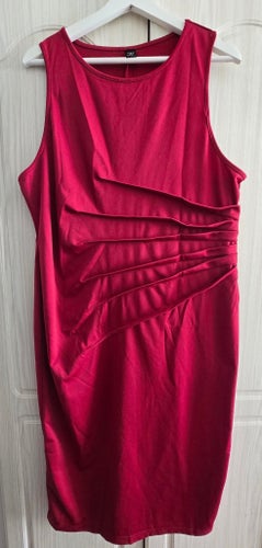 SHEIN Curve röd klänning, storlek 3XL