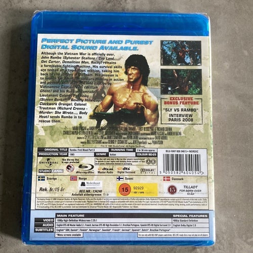 First Blood Part II Blu-ray- inplastad