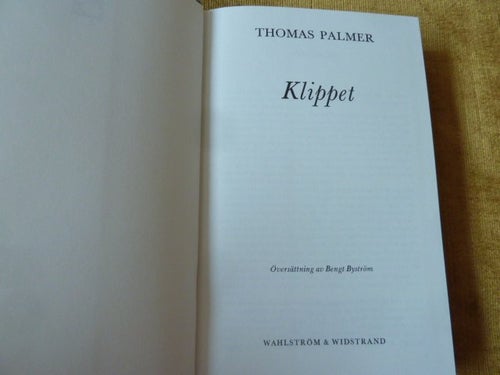 KLIPPET, T. PALMER, 1984, BÖCKER