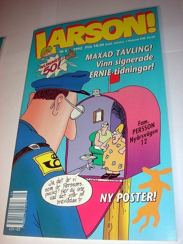 LARSON (svensk) NY OLÄST Nr 5 1992 Nr 50 Poster