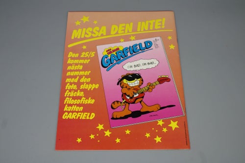 Med orson Garfield Nr 4 1989 - Inkl Poster i toppskick!