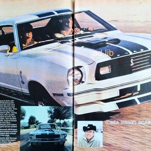 MUSTANG COBRA II, STOR REKLAMANNONS 1975