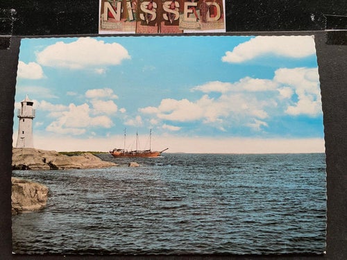 Segelfartyg och Fyr vid kappelskär Rådmansö