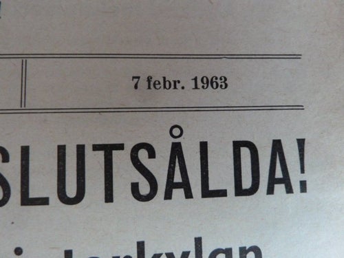 GRÖNKÖPINGS VECKOBLAD, 1963 FEB. 7, TIDNING