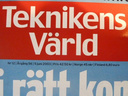 TEKNIKENS VÄRLD, 05/06 2003, NR 12,