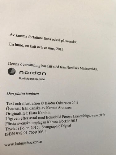 DEN PLATTA KANINEN Bárdur Oskarsson 2015