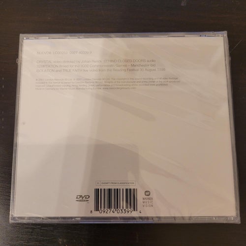 NEW ORDER - CRYSTAL / DVD Singel / HELT NY & INPLASTAD