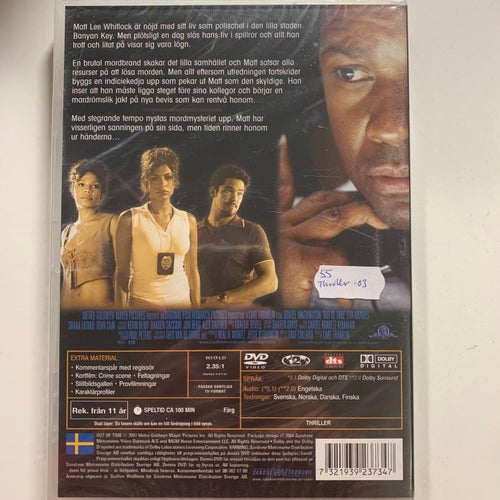 OUT OF TIME. DENZEL WASHINGTON. DVD THRILLER -03. INPLASTAD