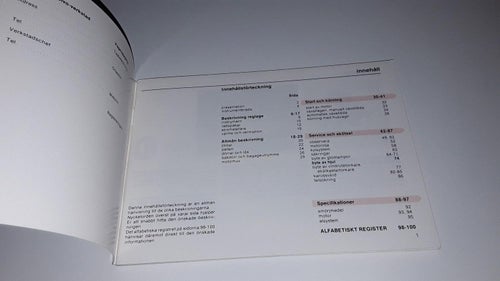 Instruktionsbok Volvo 343 345 1982 S