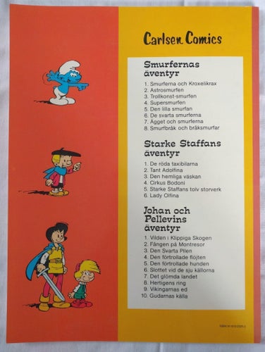 OLÄST 1:A UPPL SMURFERNAS ÄVENTYR 8 SMURFBRÅK OCH BRÅKSMURFAR 1979 SAMLINGSEX