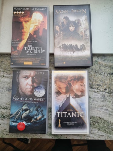 Titanic, Master & Commander, Sagan om Ringen, The Talented Mr. Ripley (VHS)