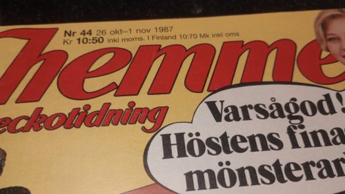 Hemmets Veckotidning Nr 44, 1987