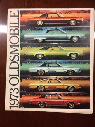 Försäljningsbroschyr Oldsmobile 1973