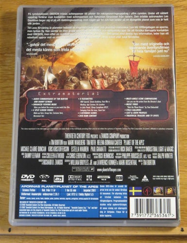 Apornas planet 2001 Mark Wahlberg 2-disc Nyskick!
