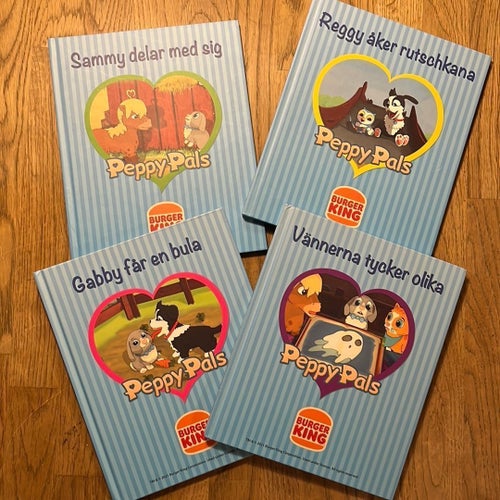 Peppy Pals Böcker - Sammy delar med sig, Reggy åker rutschkana, Gabby får en