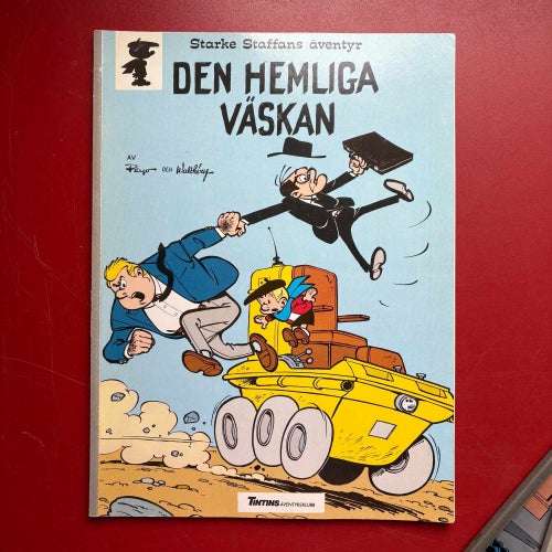 3 album med STARKE STAFFANS ÄVENTYR Peyo och Walthéry