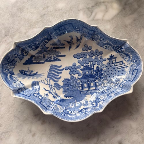 Willow mönstrad serveringsskål, Spode