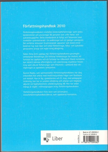 Författningshandbok 2010: för personal inom hälso- och sjukvård