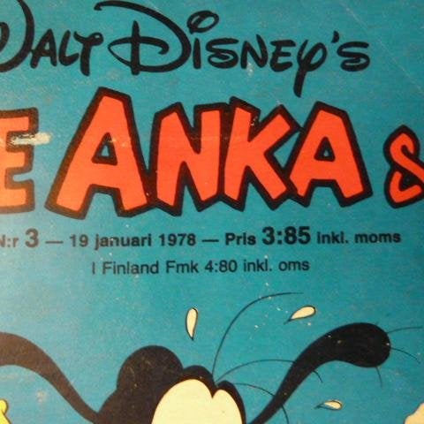 KALLE ANKA & CO, NR 3 -1978, TIDNING