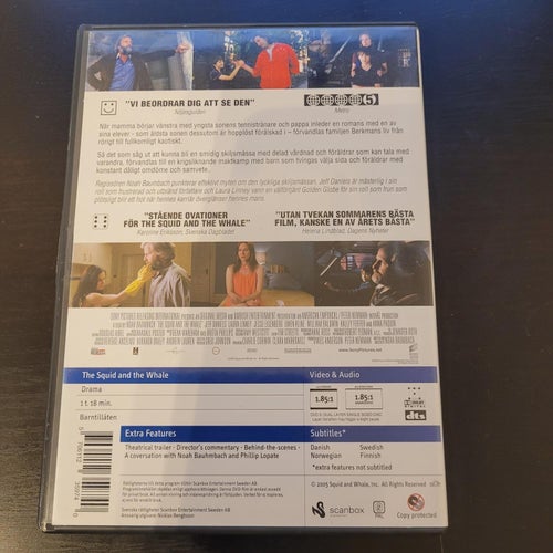 THE SQUID AND THE WHALE (Anna Paquin, Jesse Eisenberg) / DVD / SVENSK TEXT