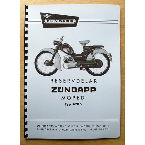 Zündapp Typ 428 S Reservdelskatalog
