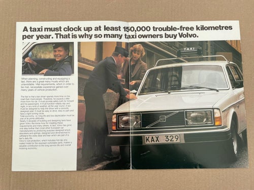 VOLVO Försäljningsbroschyr 240 TAXI 1979