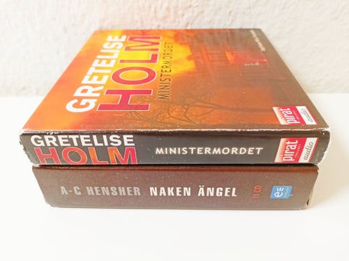 2st Ljudböcker Kvinnliga Författare 19CD Holm Hensher Ministermordet mfl