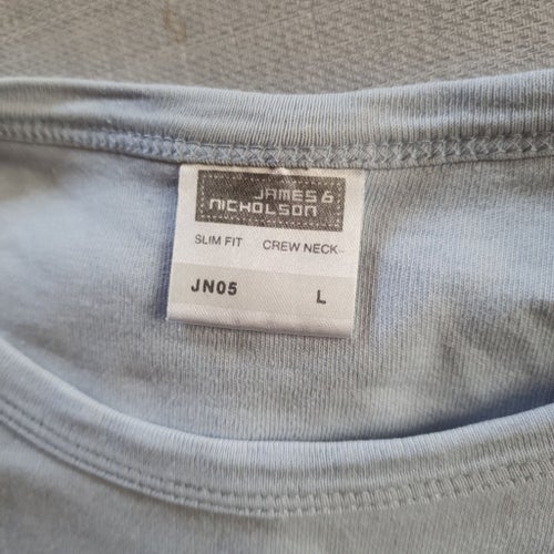 BEBIS James & Nicholson ljusblå t-shirt, storlek L