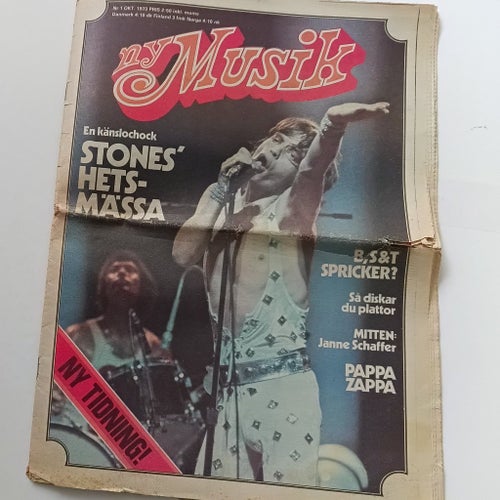 Ny Musik 1973 Nr 1 Roling Stones, Frank Zappa med mera (ex2)