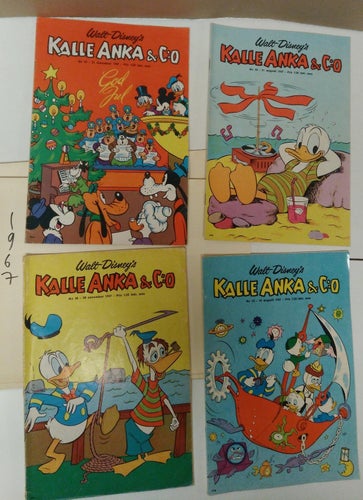 Samling Walt Disney's Kalle Anka & Co 1967 flera nummer 6 styck