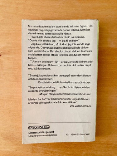 Dorries Bok - Marilyn Sachs - Pocket - Litteraturfrämjandet 1976