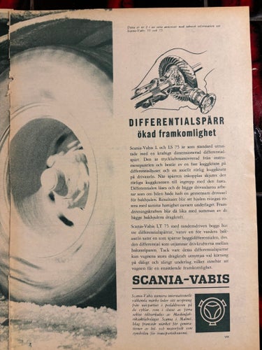 Scania-Vabis 55 75 Annons 1960 Scania