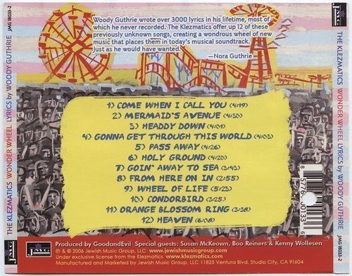 Klezmatics ft. Frank London ao. "Wonder Wheel Lyrics By Woody Guthrie" (CD US)