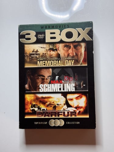 Warmovies 3-Box DVD: Memorial Day, Max Schmeling, Darfur - Svensk Text