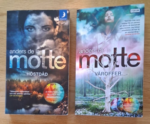 Bokpaket Årstidskvartetten/Höstdåd 2018/Våroffer 2021 av Anders de la Motte