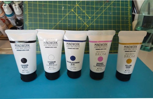 5 Mindwork heavy body acrylic colors