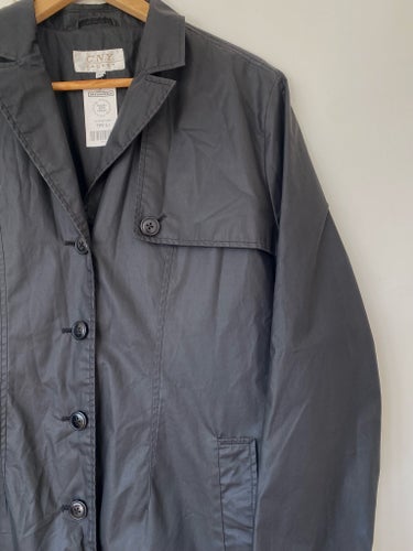 Svart trenchcoat tunn jacka kappa strl L