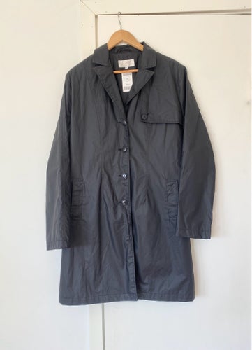 Svart trenchcoat tunn jacka kappa strl L
