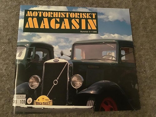 MOTORHISTORISKT MAGASIN NR 4 1999 SKANSEN,TJOLÖHOLM,AUDI ÅTERKOMST,GÖKOTTERALLYT