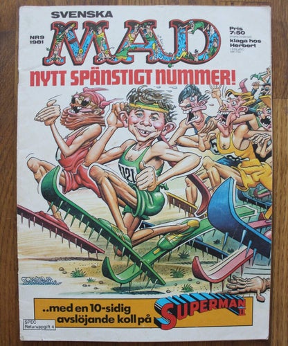 SVENSKA MAD 1981 : 9 bilagan finns med men lös