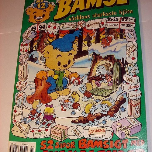 BAMSE 1994 12 (svensk) NY OLÄST EXTRATJOCKTm JULKALENDER