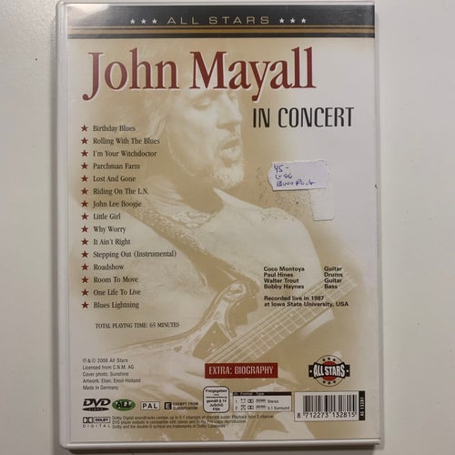 JOHN MAYALL... - ROOM TO MOVE. DVD MUSIK GERMANY -06. BLUES-ROCK