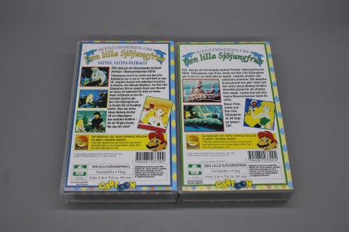 Äventyrserien om - Den lilla sjöjungfrun 1 & 2 - Saban Cartoon - INPLASTAD (VHS)