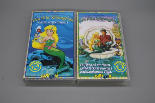 Äventyrserien om - Den lilla sjöjungfrun 1 & 2 - Saban Cartoon - INPLASTAD (VHS)